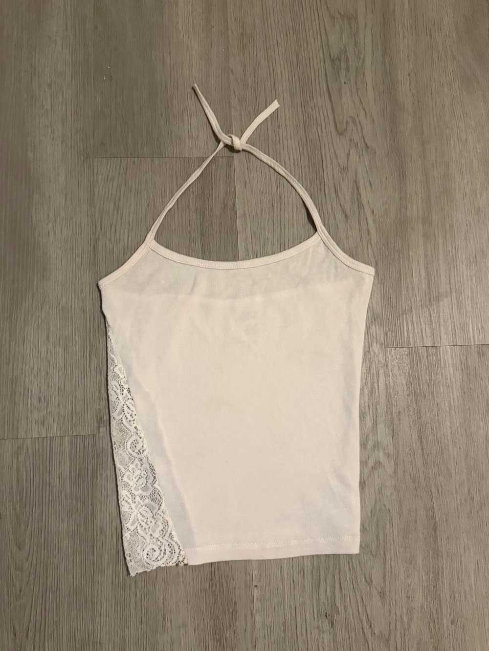 Women’s Lace-Trim Halter Camisole - Cream